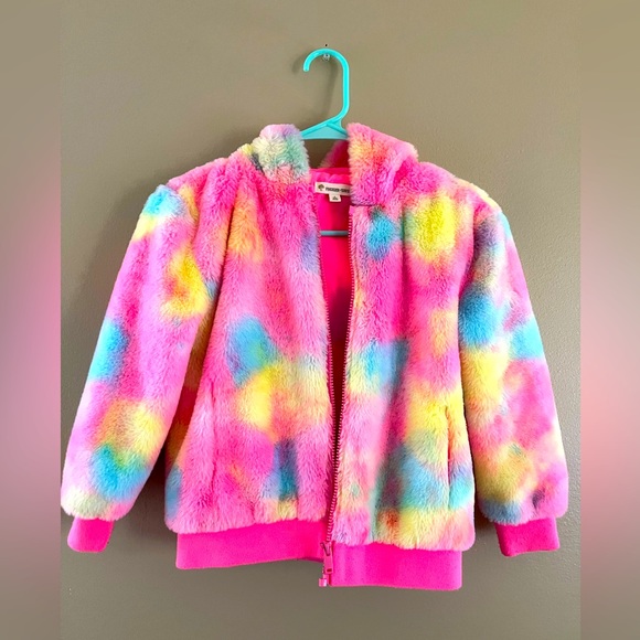 Tucker & Tate Rainbow Fur Jacket - Picture 1 of 3